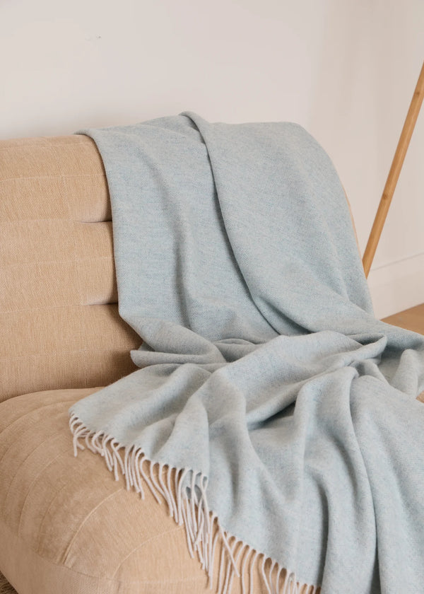 Foxford Lambswool Throw | Killybegs - Silver Opal