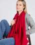 Foxford Schal aus feiner Wolle und Kaschmir in Tomatenfarbe – Irish Heritage Luxury