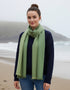 Foxford Giant Merino Scarf | Four Green Stripe