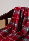 Foxford Lambswool Throw | Ashford Grey Check
