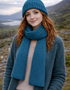 Fisherman Donegal Fleck Wool Scarf | Turquoise