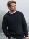 Fisherman Rib Crew Neck Sweater | Navy