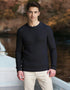 Fisherman Rib Merino Sweater | Charcoal