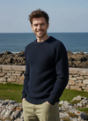 Fisherman Rib Merino Sweater | Navy