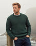 Fishermans Rib Crew Neck Sweater | Green