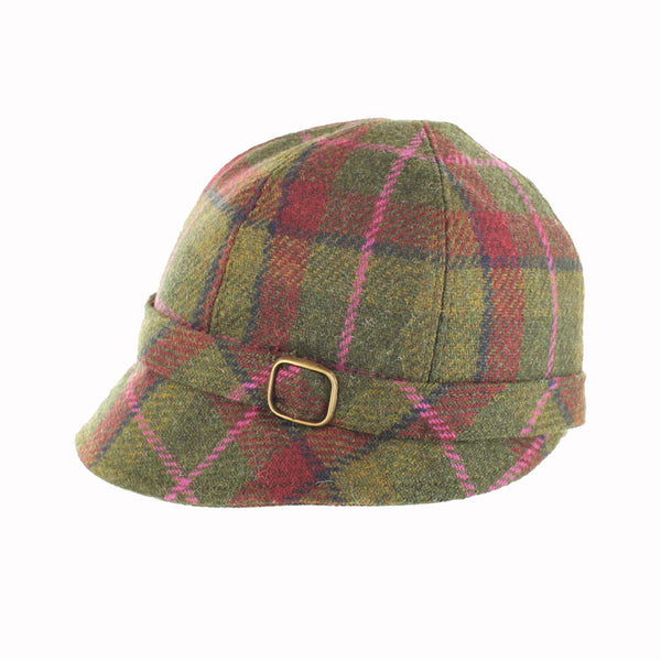 Pink Green Check Flapper Hat Mucros