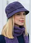 Mucros Flapper Cap | Premium Purple Herringbone Wool