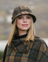 Mucros Weavers Flapper Cap | Moss Check | 100% Irish Wool