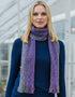 Mucros Skellig Scarf | Merino Wool Cashmere Scarf | Purple Mix