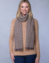 Mucros Atlantic Donegal Wool Scarf | Beige Brown | Irish Made