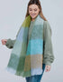 Écharpe géante en mohair Foxford | Bleu Vert