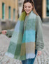 Foxford Giant Mohair Scarf | Blue Green