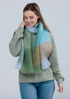 Foxford Giant Mohair Scarf | Blue Green