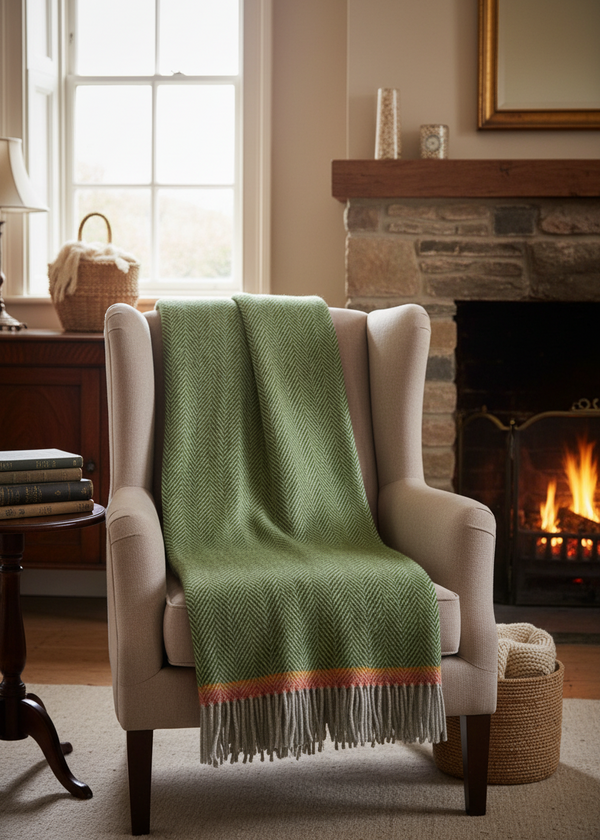 Foxford Barrow Cashmere And Lambswool Throw