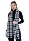 Foxford Giant Merino Scarf | Charcoal Check