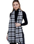 Foxford Giant Merino Scarf | Charcoal Check