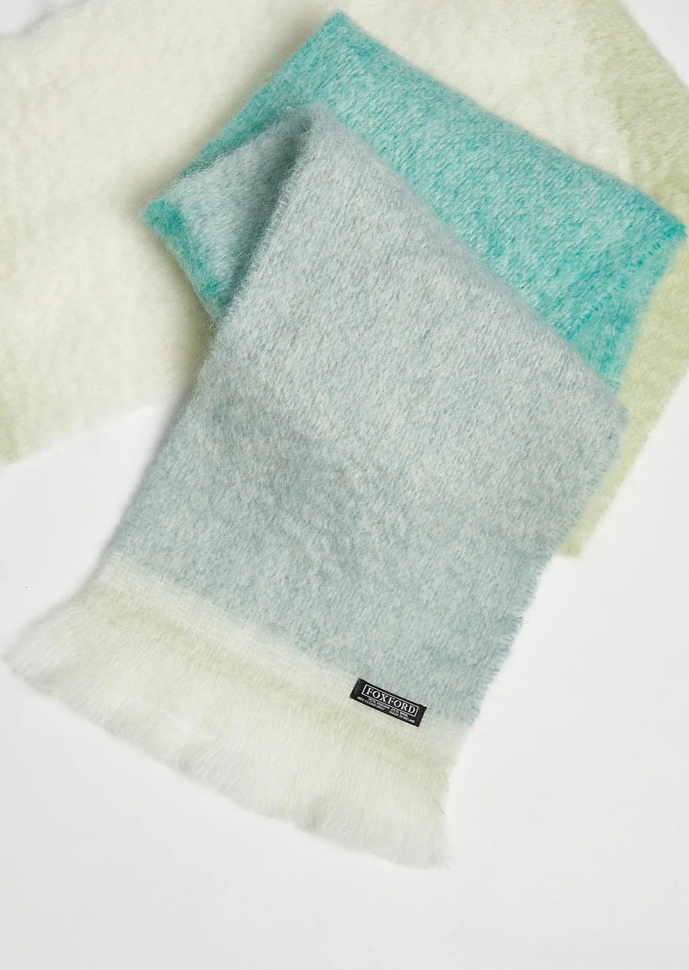 Foxford Giant Mohair Scarf | Green Lime