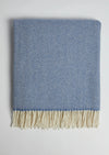 Foxford Inishmore Cashmere Throw | Blue