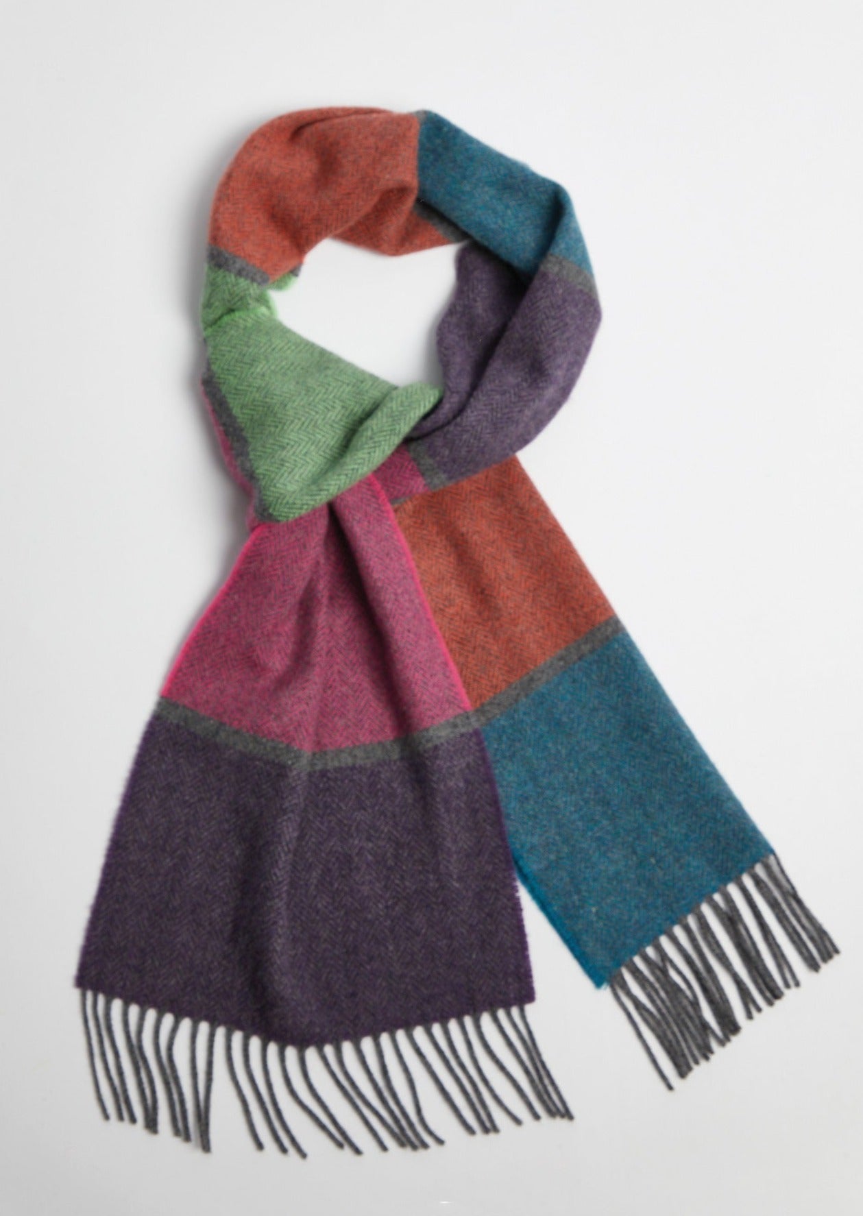 Foxford Lambswool Contemporary Stripe Scarf