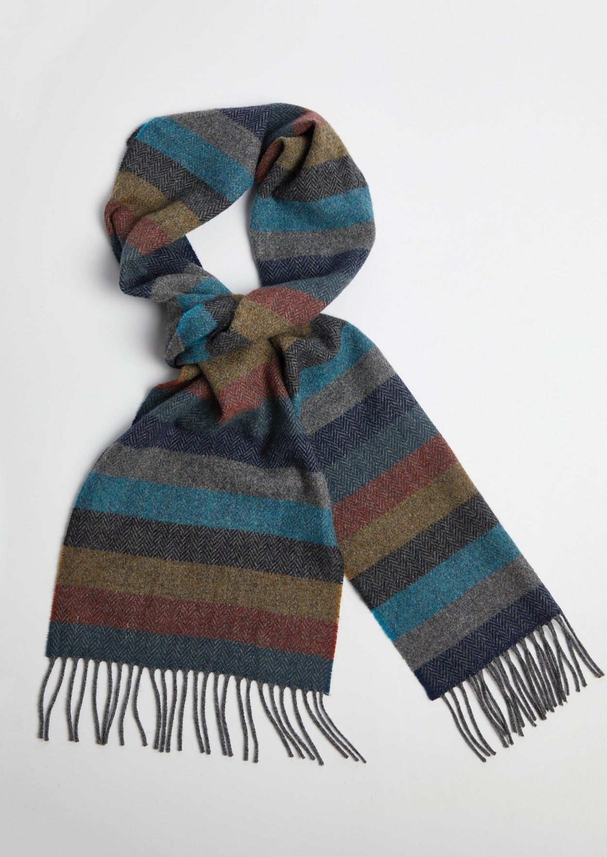 Foxford Lambswool Armada stripe scarf