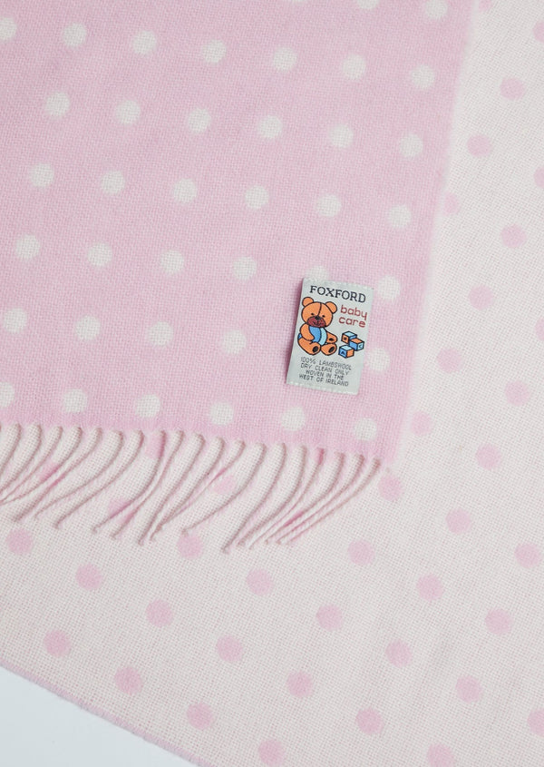 Foxford Pink Spot Baby Blanket