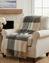 Foxford Lambswool Throw | Charcoal Grey Check
