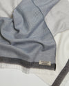 Foxford Neutral Stripe Merino Wool Giant Scarf