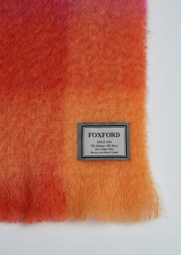 Foxford Colour Block Mohair Throw