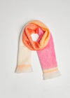 Foxford Giant Mohair Scarf | Pink Orange Stripe