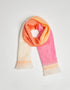 Foxford Giant Mohair Scarf | Pink Orange Stripe