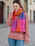 Foxford Giant Mohair Scarf | Pink Red