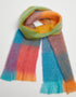 Foxford Giant Mohair Scarf | Teal Orange