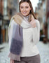 Foxford Giant Mohair Scarf | White Mink