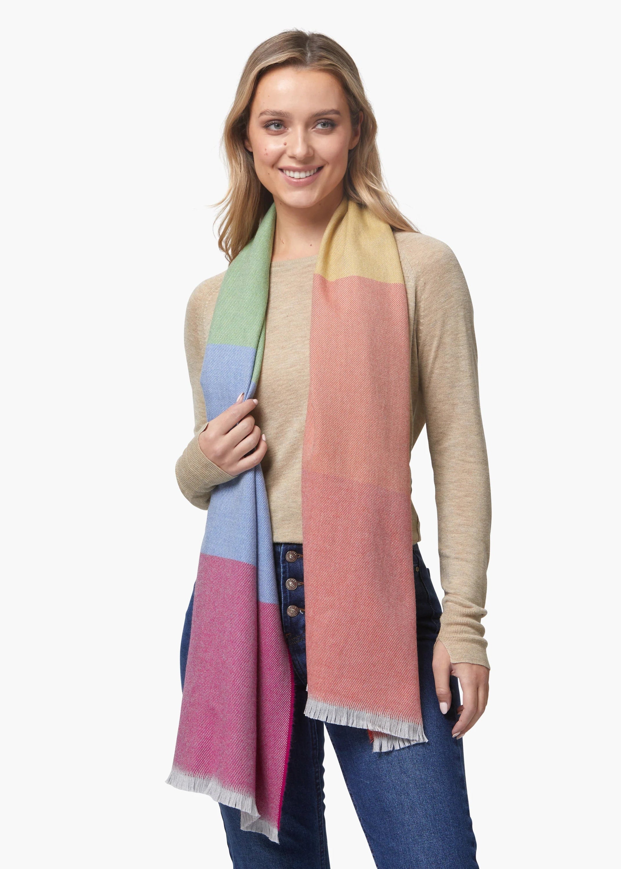 Foxford Rainbow Extra-Fine Merino Scarf