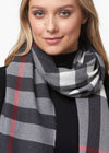 Foxford Black & Red Classic Extra-Fine Merino Scarf