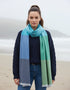 Foxford Giant Merino Scarf | Green & Blue