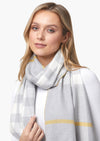 Foxford Grey and Gold Extra Fine Merino Giant Scarf