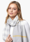 Foxford Grey & Gold Extra-Fine Merino Scarf