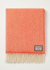 Foxford 100% Merino Wool Throw | White/Flame