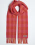 Foxford Lambswool Scarf | Orange and Pink