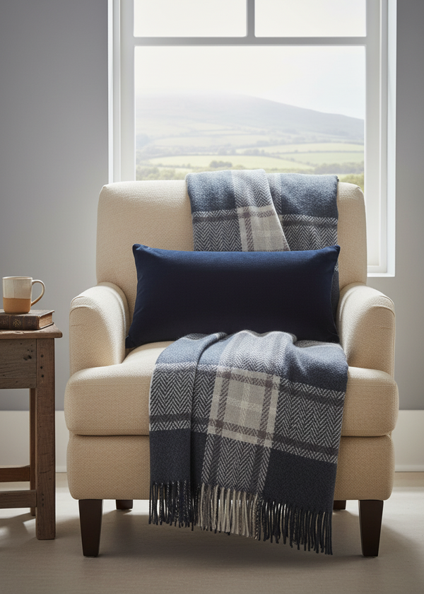 Foxford Cashmere and Lambswool Throw | Dun Chaoin