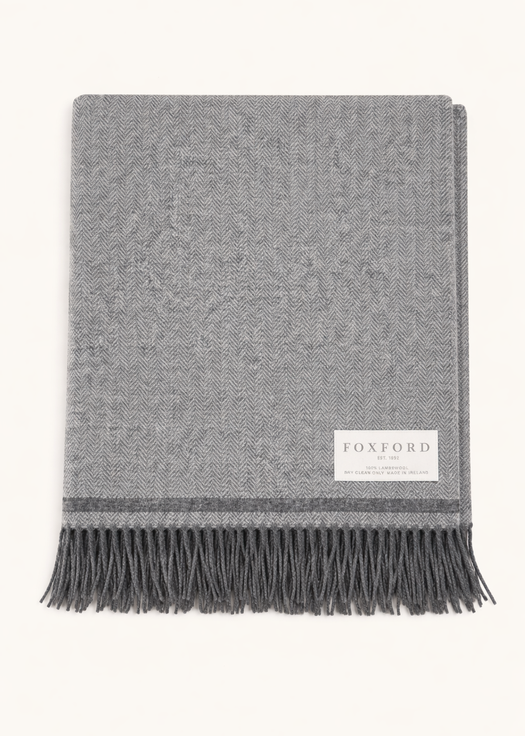 Foxford Cillian Lambswool Throw | Graphite