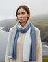 Foxford Denim 4 Block Extra Fine Merino Scarf