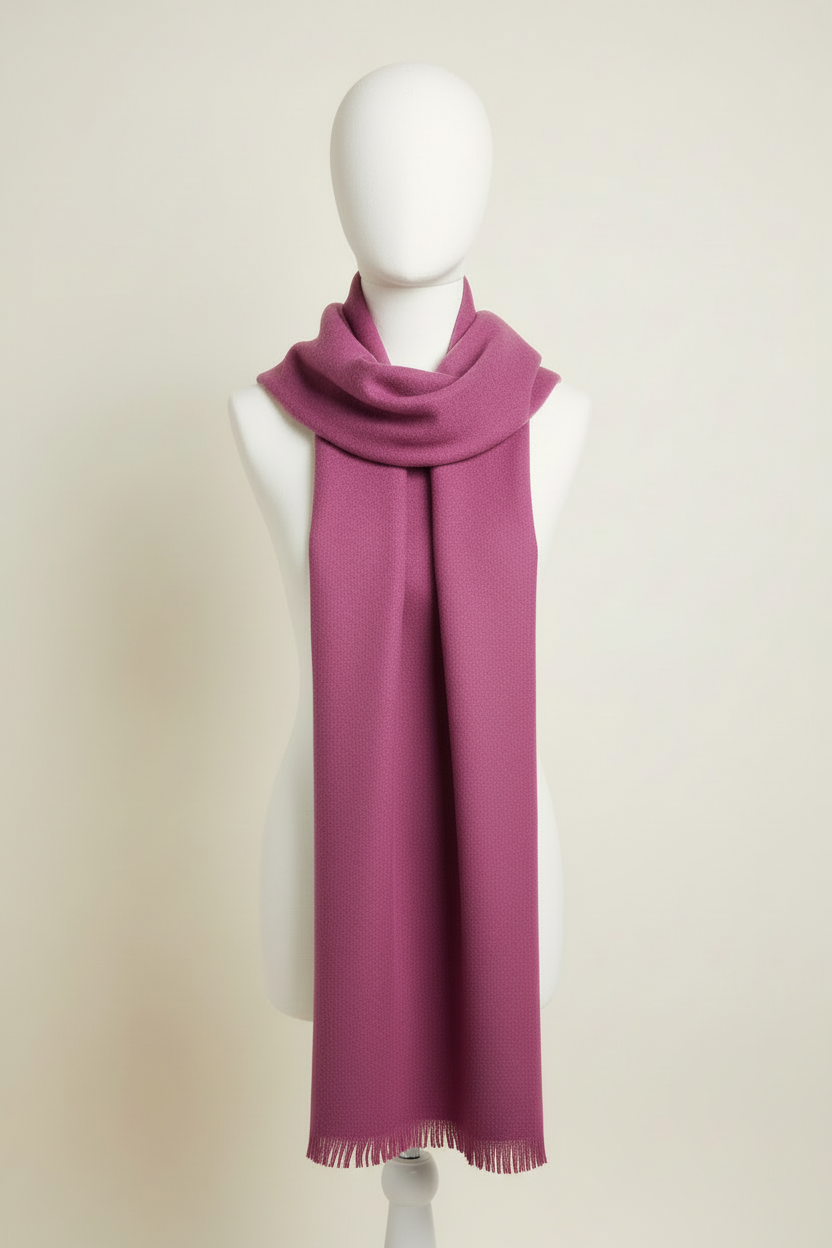 Foxford Fine Wool Cashmere Blend Scarf | Dark Purple