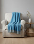 Foxford Inishowen Mohair Throw | Mayo Blue