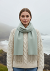 Foxford Lambswool Scarf | Aqua Melange