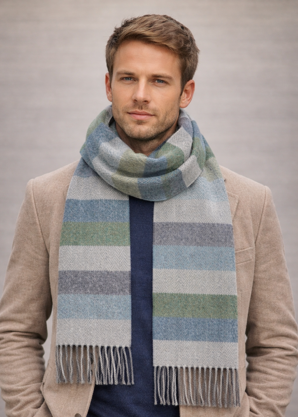 Foxford Lambswool Scarf | Oxford Multi Stripe