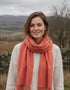 Foxford Lambswool Scarf | Paprika Herringbone