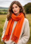 Foxford Lambswool Scarf | Paprika Orange