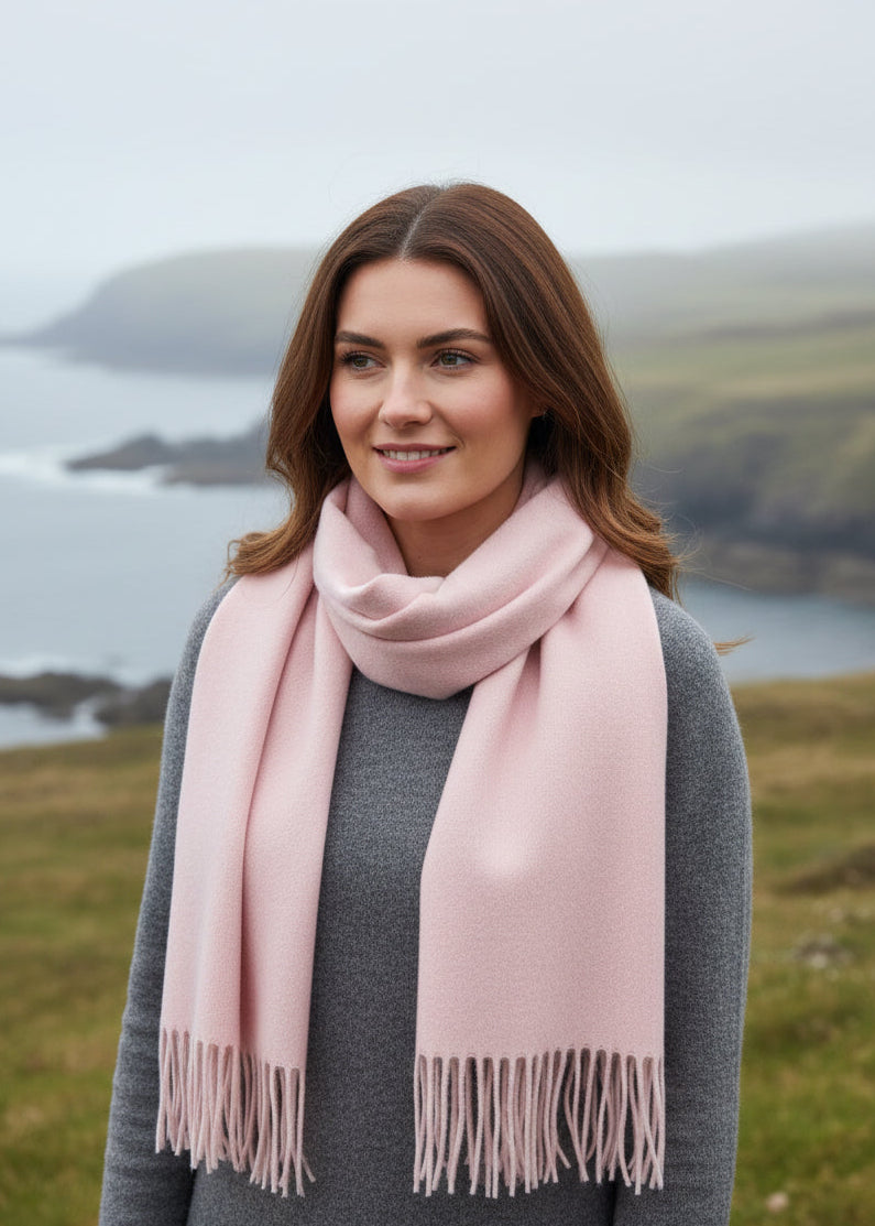 Foxford Lambswool Scarf | Pink